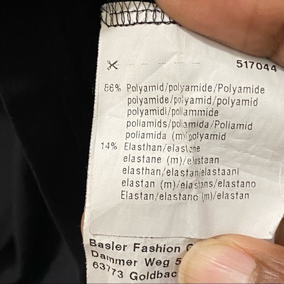 BASLER Black Long Sleeve Turtleneck Top Size 48 - Picture 4 of 7